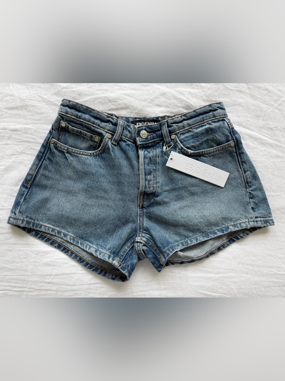 EB Denim Light Blue Low Rise Women's Jean Shorts